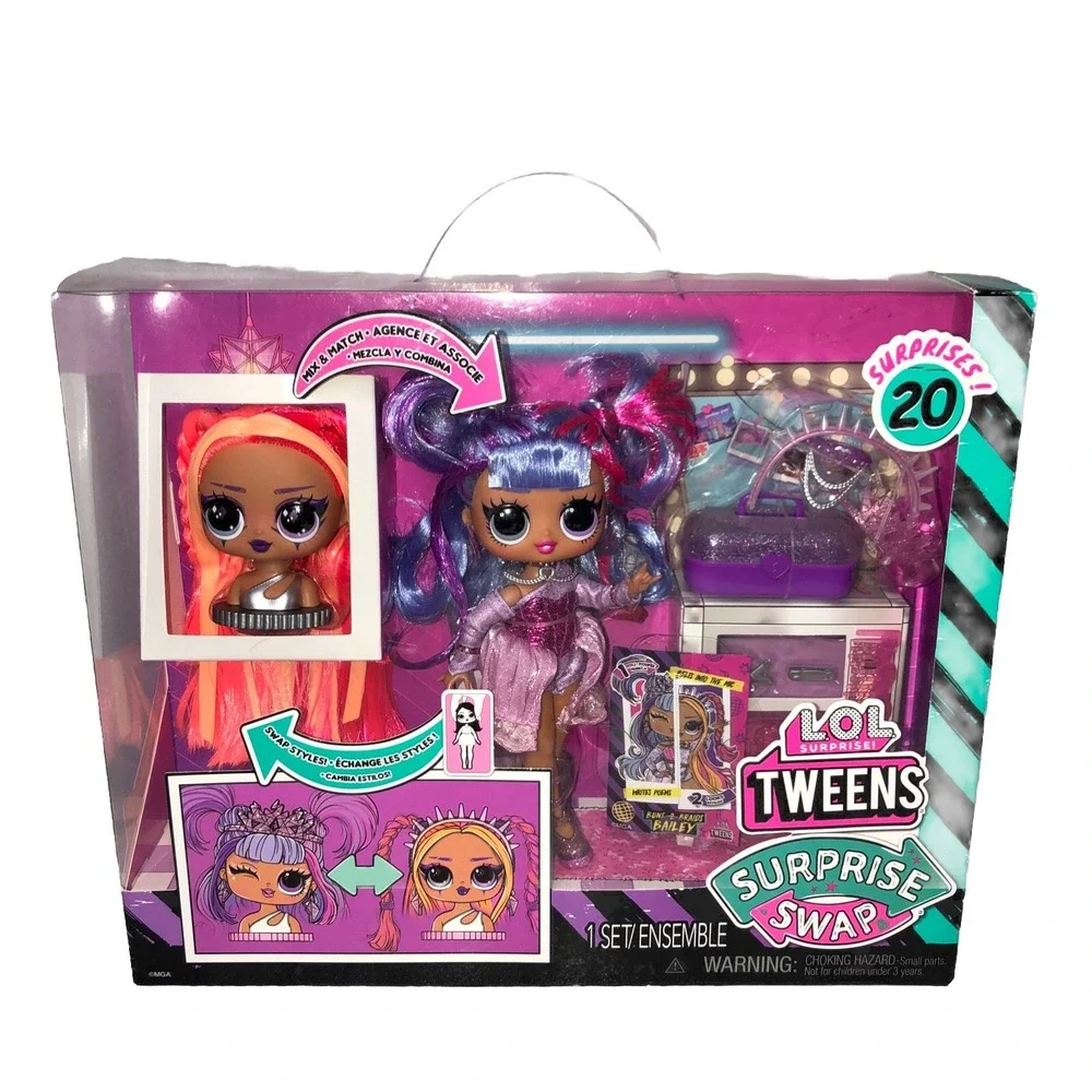 LOL Surprise Tweens Surprise Swap Fashion Doll Buns-2-Braids Bailey 20 Surprises